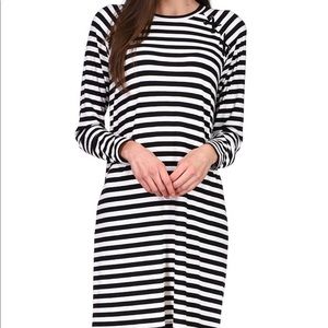 Michael Kors Striped Laceup Dress